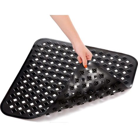 Quadratische Duschmatte – 53 x 53 cm, rutschfeste Badematte mit Saugnäpfen, rutschfeste Badematte aus Gummi