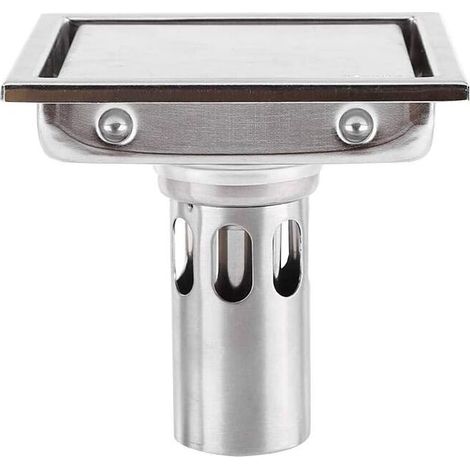 110mm Square Floor Drain 304 Stainless Steel Hair Strainer for Tile Anti-clogging Anti-odor Kitchen Bathroom Large Diameter Toilet Balcony