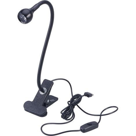 Lampe de bureau à pince, lampe de lecture LED USB, lampe de chevet cygne avec Swi (1/5)