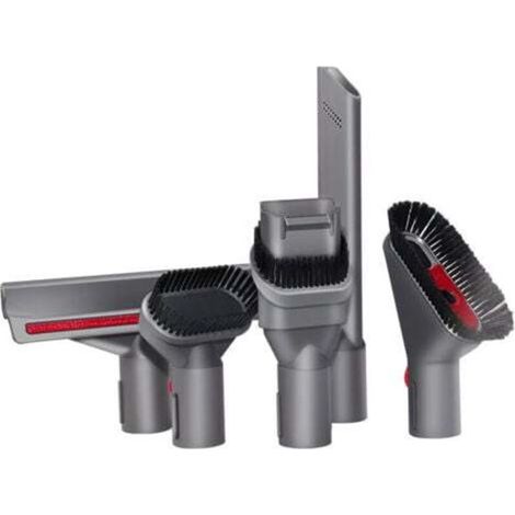 5-teiliges Staubsauger-Zubehörset für Dyson, mit 3 Staubsaugerbürsten und 2 Staubsaugerdüsen, Staubsauger-Ersatzteile, für Dyson V7 V8 V10 V11, zur Reinigung von Böden, Matratzen und Decken (Grau)