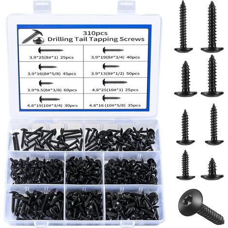 Blechschrauben Torx Flachkopf Selbstschneidend 310 M3 M4 Schwarz (1/5)