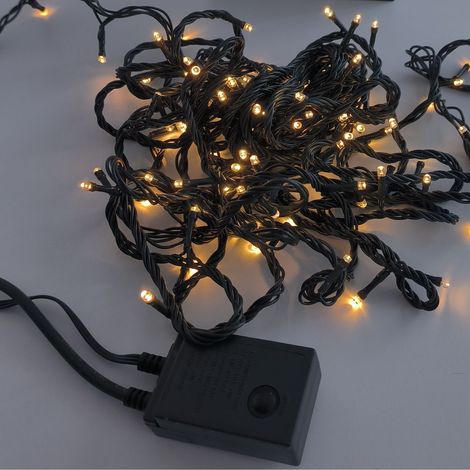 Guirlande 100 Leds en Lumière Blanc Chaud pour Intérieur