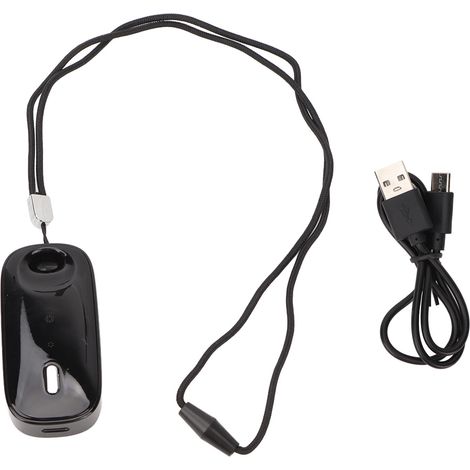 Collier Air Portable Purificateur d'Ion Négatif pour Course Fitness Voyage, Mini Accroché au Cou, Noir (1/5)