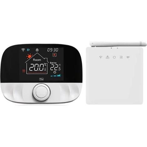 Smart RF433 Thermostat sans programmable WiFi pour chaudière à gaz et voix Alexa (T9W) et facile à utiliser (1/5)