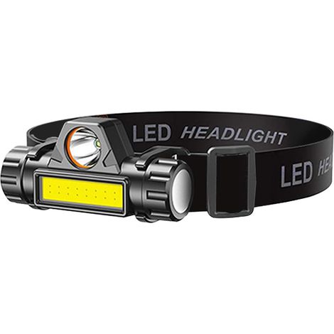 Linterna Frontal Regulable MINKUROW Xpe Cob, Linterna Frontal De Pesca, Diadema Ajustable, Potente Linterna Frontal Led De 90 W, Carga Usb (1/5)