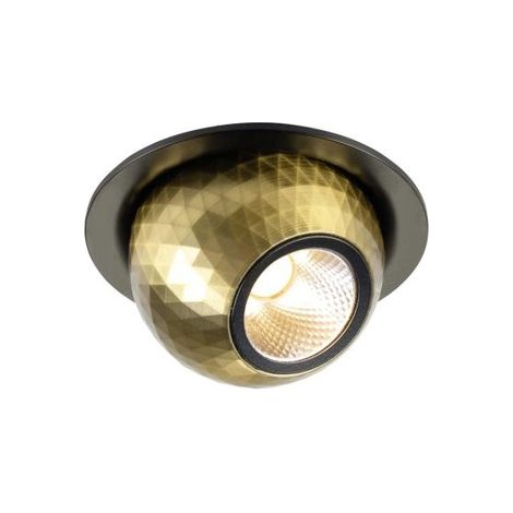 Spot encastré Dysko noir avec or - 1010353
