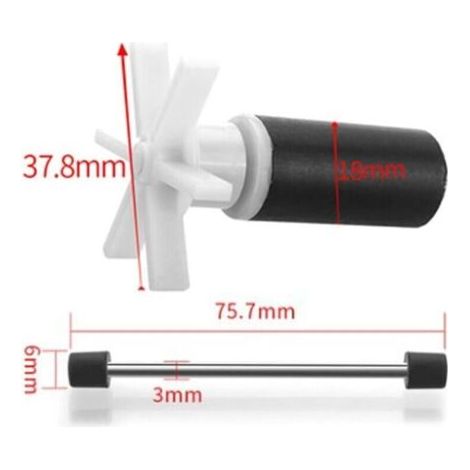 Turbine pour Pompe à Eau pour Lay Z Spa- Kit de réparation de Pompe à Eau pour Lay Z Spa - Kit de Joint Inclus - 2 Tailles en Option, 2M (1/3)