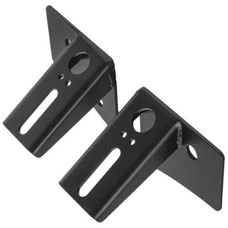 Lot de 2 supports de montage pour charnière de pare-brise Jeep JK A pour Jeep Wrangler JK tout-terrain 2007-2017, phare antibrouillard LED halogène, noir (1/5)