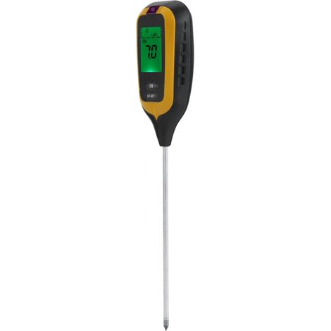 Testeur 4-en-1 pour Sol : Humidité, Température, Luminosité et pH – Outil de Jardinage pour Pelouse, Ferme et Plantes