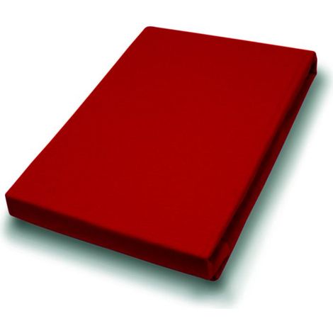 Vario Jersey-Spannbetttuch rot, 100 x 200 cm Spannbettlaken