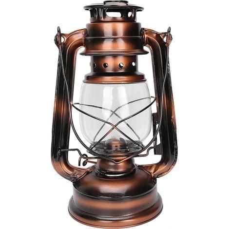 Fyearfly Vintage-Petroleumlampe, Retro-Öllampe, Petroleum-Sturmlampe, tragbare Outdoor-Öllampe, Sturmlaterne für Haus, Garten und Camping