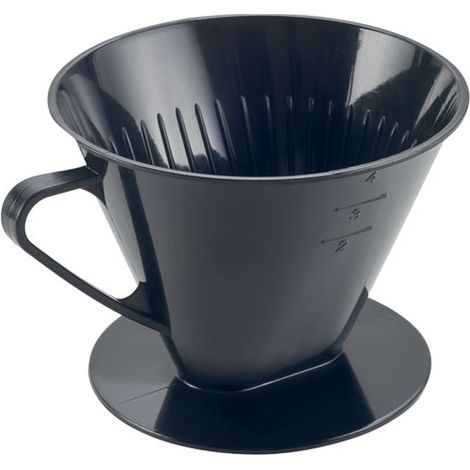 METALTEX - PORTE FILTRE A CAFE PLASTIQUE NOIR (1/2)