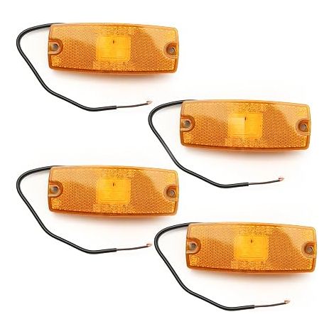 feux de position latéraux LED orange camion voiture remorque feux de position 12 V 24 V feux de position étanches (1/5)