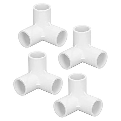 Raccords d'Angle en T PVC 90°, 20 mm Diamètre Intérieur, Blanc, Lot de 10, pour Conduites d'Eau, Serres, Tentes (1/5)