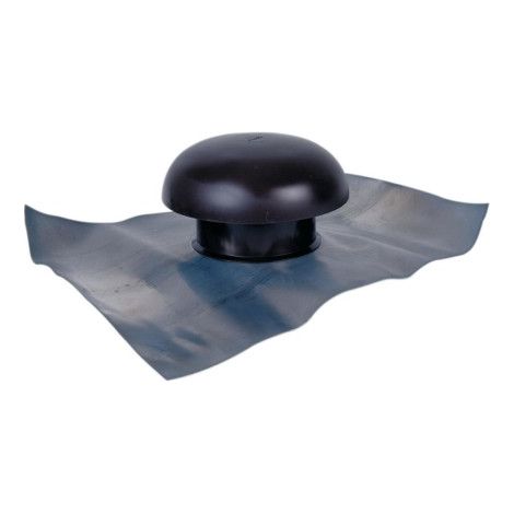 Nicoll chapeau de ventilation brun avec collerette étanchéité Ø80mm