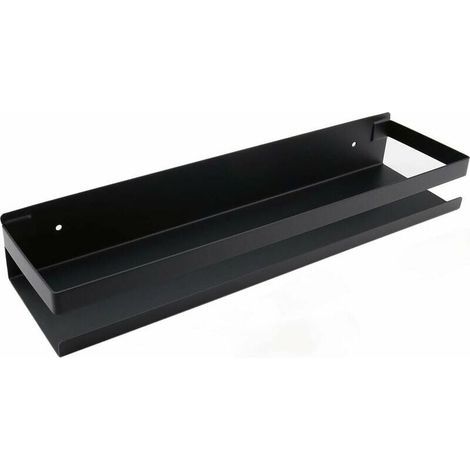Étagère murale pour salle de bain - 20-40 cm - Moderne - Noir mat - Pour salle de bain, cuisine, douche - 40 cm (1/5)