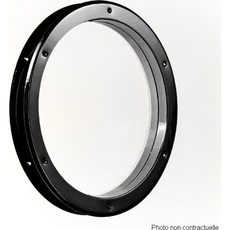 Hublot de porte rond Ø 38.5 cm métal noir - MOTTEZ - B409S2METNO39