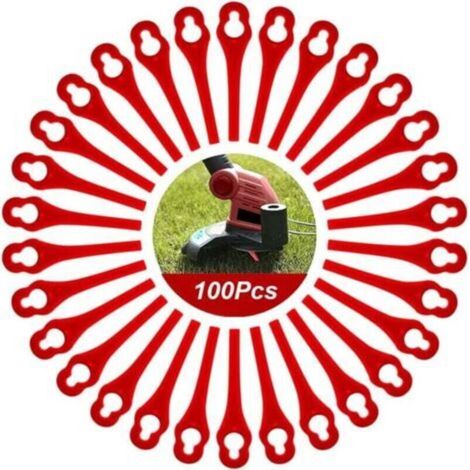 Lames de Rechange pour Coupe-Bordure et Tondeuse à Gazon 100 Pièces en Plastique pour Jardin (1/3)