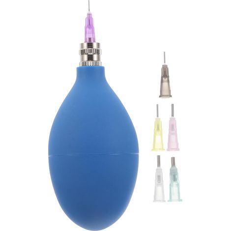Flacon applicateur souple bleu – outil précis embout fin pour poterie, émaillage céramique, décoration artisanale