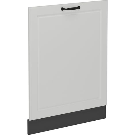 Panel frontal del lavavajillas R-Line, Blanco casa de campo, 60 cm sin encimera, Vicco
