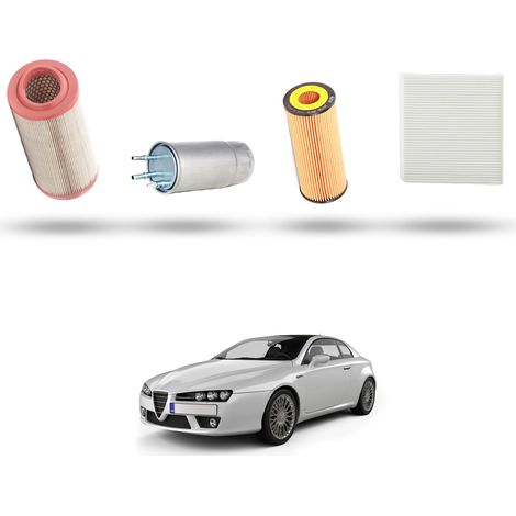Kit Tagliando 4 filtri compatibile con Alfa Romeo Brera (939) 2.4 jtdm 147kw dal 2005 (1/5)