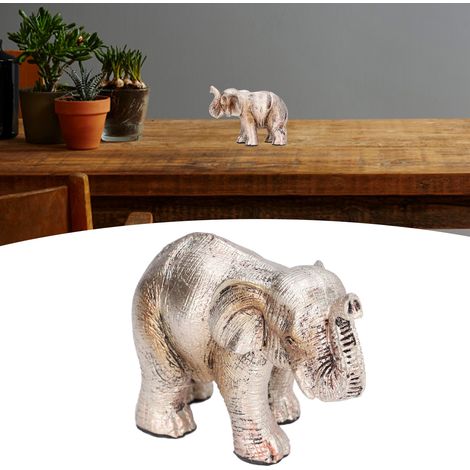 Statue d'Éléphant Style Vintage Type A Résine Synthétique Décor Élégant Figurine Cadeau Idéal Dimensions 20cm Série 1 (1/5)