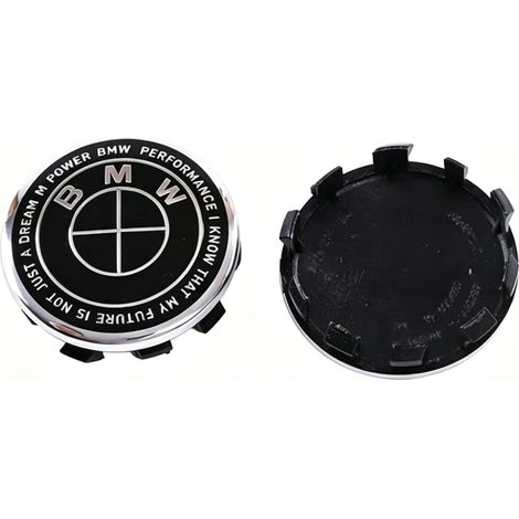Caches Moyeu de Roue BMW pour jantes 56mm, Compatible Séries 1/3/5/7 et X1/X3/X4/X5/X6, Version Commémorative et Édition Spéciale, Ensemble de 4 Pièces Couleur Mixte (1/3)