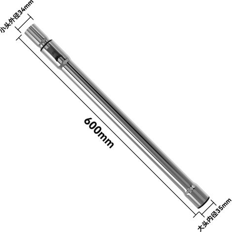 Geeignet für Midea Staubsauger, gerader Schlauch mit 35 mm Innendurchmesser, verlängertes Teleskop-Verlängerungsrohr (Metall). (1/4)