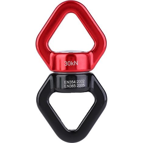 30 kN sicherer, drehbarer Outdoor-Karabiner für Klettern und Yoga – Rot-schwarzer Drehverbinder (1/5)