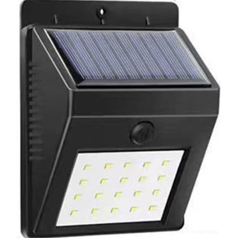 Lampe solaire d'extérieur pour jardin, applique murale à induction, 100 LED, rechargeable, éclairage domestique, lampadaire, 20 lumières sans fonction d'induction (1/5)