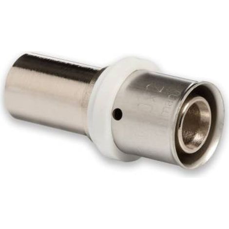Selfio-Press Aluverbund Pressfitting Übergang Kupferrohr 20 x 2 mm - 18 mm (Pressanschluss) vernickelt TH + U Kontur