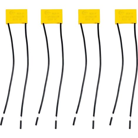 Condensateur de filtrage de terre 0,1 µF 100 Ω 1/2 W 600 V CA, condensateur de filtrage de terre, condensateur d'amortissement d'arc électrique et RC pour protecteur, relais, électrovannes (lot de 4) (1/5)