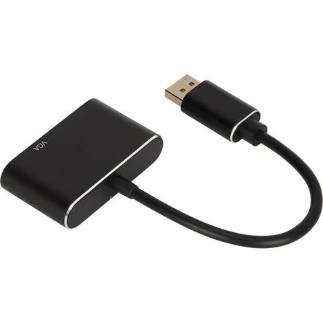 Adaptateur HDMI VGA pour appareils à port DP, convertisseur graphique externe avec double interface multimédia haute définition, compatible avec les appareils modernes et traditionnels. (1/4)