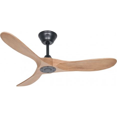 Casafan – Ventilateur de plafond 312225 122cm – Moteur noir – Pales chêne moyen – 6 vitesses – Télécommande incluse – Débit d'air 110,5 m³/min