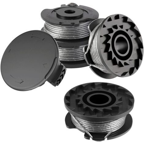 Applicable Bobine Rechange pour Coupe Bordure,4 Pièces Φ1.65mm 4.9m F016800569 F016800385 Bobine Nylon Alimentation Automatique + F016F04557 Couvercle,Bobine pour Débroussailleuse Bosch Art 23/26 SL (1/5)