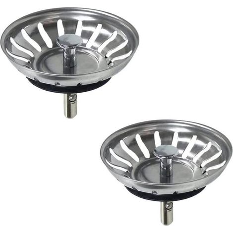 2 Pièces Filtre à éVier en Acier Inoxydable, Bouchon de Filtre, Bouchon de Vidange, Filtre éVier Cuisine, Filtre de Vidange D'[337]