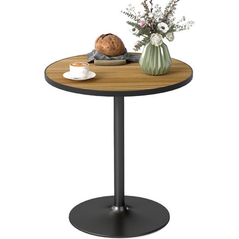 Runder Esstisch Ø70 x 76 cm in Eichenoptik aus Holz für 2-4 Personen MODENUIT (1/5)