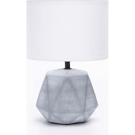 Keramik-Tischleuchte, moderne Nachttischlampe mit Stoffschirm, E14-Fassung, max. 40 W, Sofalampe, Nachtlicht für Schlafzimmer, Wohnzimmer, Büro, Hotel, Café (Leuchtmittel nicht enthalten) – H 29 cm, H (1/4)