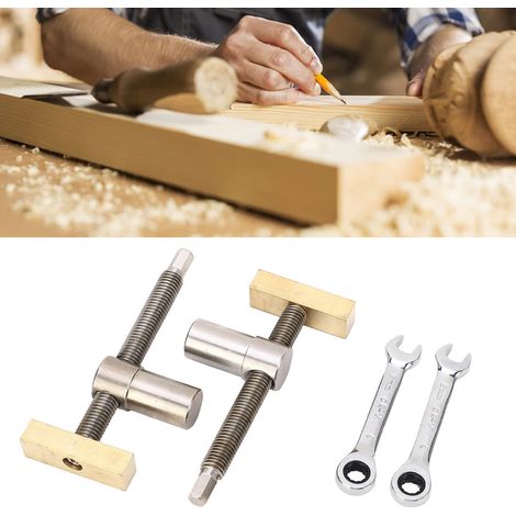 Satz Schraubstöcke für die Holzbearbeitung, Büro-Verriegelungs- und Klemmteile, 19 mm Stahl (Originalfarbe). (1/5)