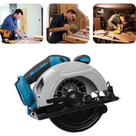 Scie circulaire sans fil portative, puissance de 1380W, angle de coupe réglable de 0° à 45°, épaisseur de coupe maximale de 90 mm, vitesse du moteur de 20000 tr/min, poids de 3,4 kg (1/5)