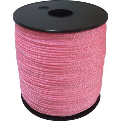 Sodise – Tresse polypropylène rose fluo 2mm x 200m – Traitée anti-UV haute ténacité – Pour chantiers humides et espaces confinés