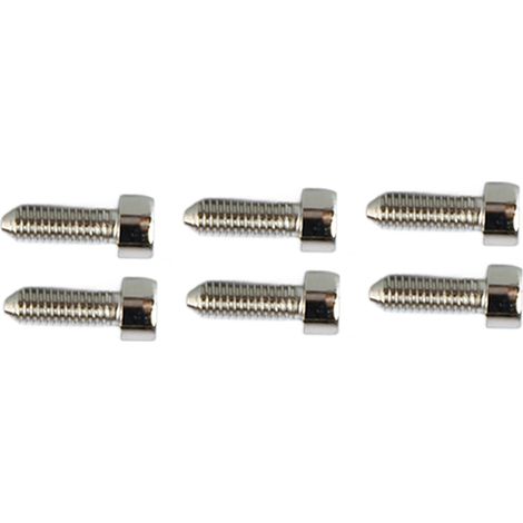 6 Stück Gitarren-Sechskantschrauben mit konischer Spitze, silberfarben, für Doppel-Tremolo-Brückensattel und Saitenklemmung (1/5)