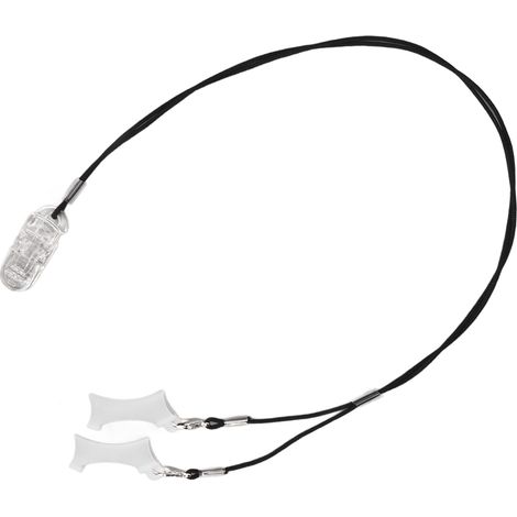 Support transparent à clip pour amplificateur de son, cordon noir, pour personnes âgées et enfants (taille M). (1/5)