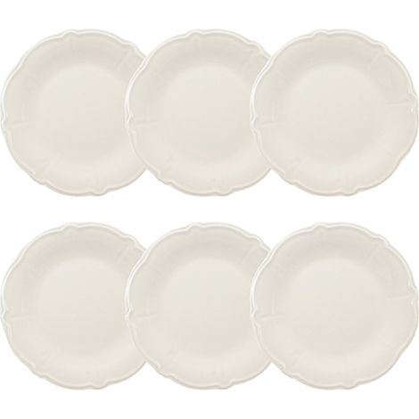 Lot de 6 assiettes plates en grès 26cm, CHARLOTTE (1/4)