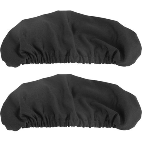 1 paire de housses d'accoudoirs amovibles et élastiques pour fauteuil de bureau, noires. (1/5)