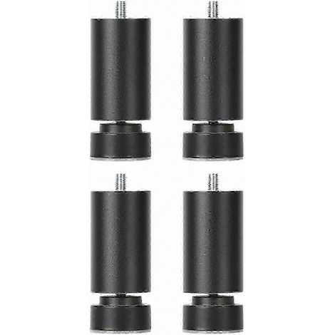 Pieds métalliques robustes et réglables, filetage M10, compatibles avec les supports de meubles - Noir 25 cm (1/5)