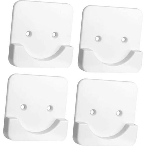 Support Mural Adhésif Pour Tringle À Rideau - Sans Perçage - Antidérapant - Pour Salle De Bain Cuisine Salon - 4 Pièces (1/4)