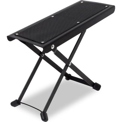 Repose-pieds pour guitare - Tabouret pour guitare - Hauteur réglable - 4 positions - GP15 - Noir (1/5)