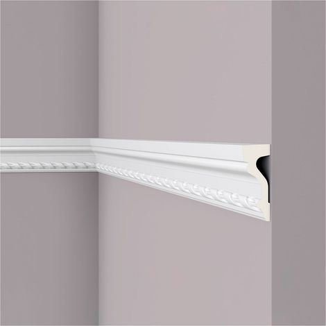 Moldura para pared NMC Z1 ARSTYL Noel Marquet Perfil de estuco Moldura flexible Moldura decorativa diseño moderno blanco 2 m (1/3)