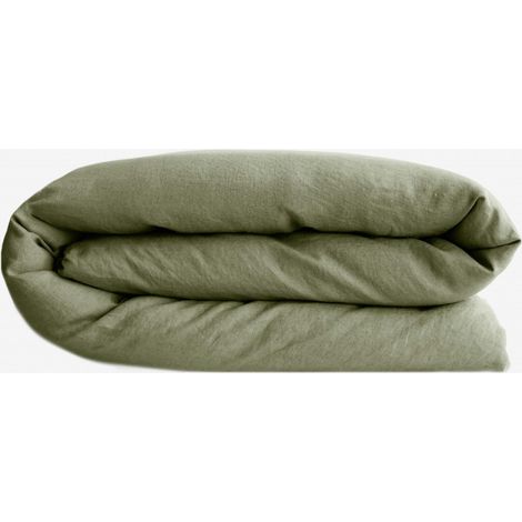 Housse de couette Palace 100% coton teint lavé Vent du sud - Palace Sauge - Housse de couette 260 x 240 cm